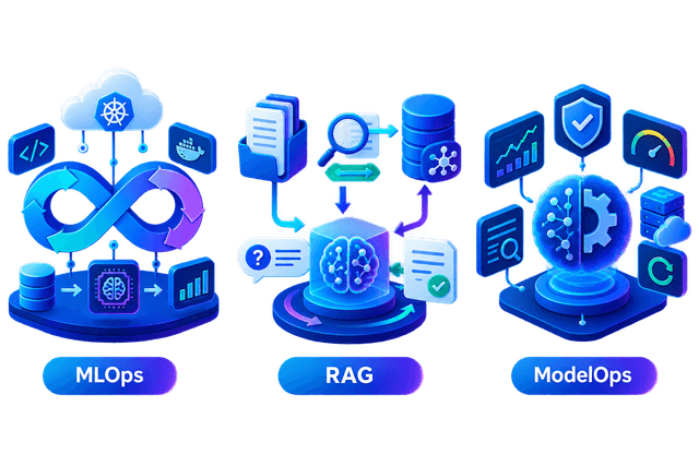 MLOps, RAG, and ModelOps platform illustration